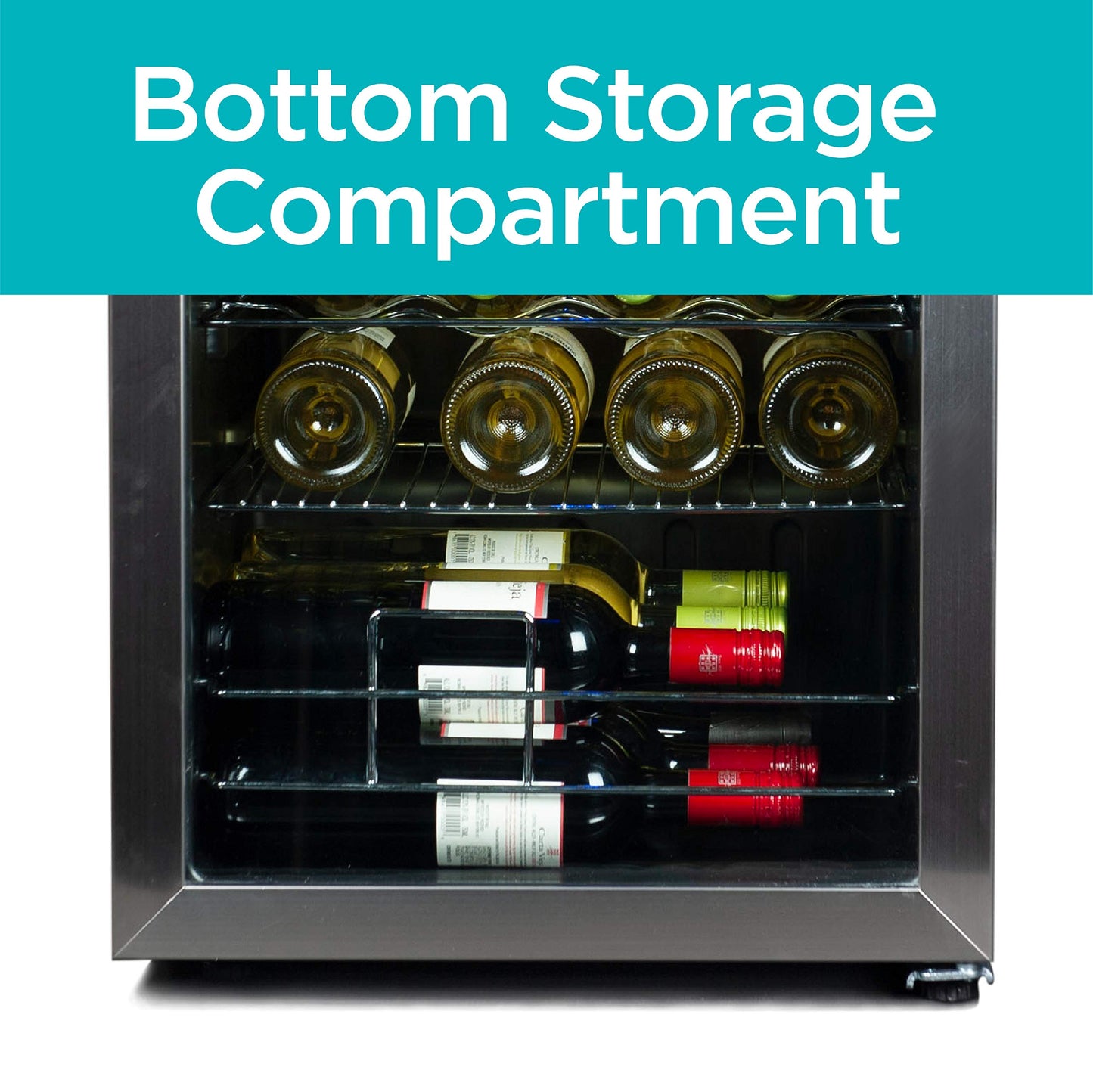 BLACK+DECKER 26 Bottle Wine Fridge, Interior Light, Mechanical Temperature Control, Compressor Cooling